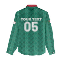 Custom Algeria Football 2026 Women Casual Shirt Algerian Geometric Patterns