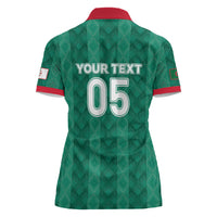 Custom Algeria Football 2026 Women Polo Shirt Algerian Geometric Patterns