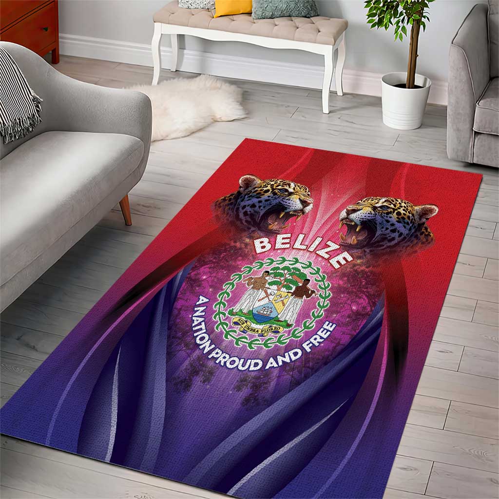 Belize 44th Independence Anniversary Area Rug Stronger Together Rising Forever - Wonder Print Shop