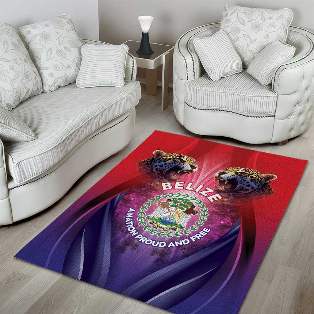 Belize 44th Independence Anniversary Area Rug Stronger Together Rising Forever - Wonder Print Shop