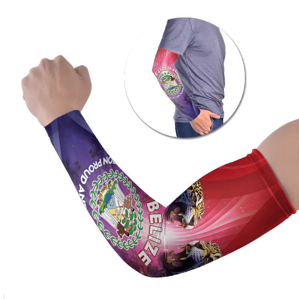 Belize 44th Independence Anniversary Arm Sleeves Stronger Together Rising Forever - Wonder Print Shop