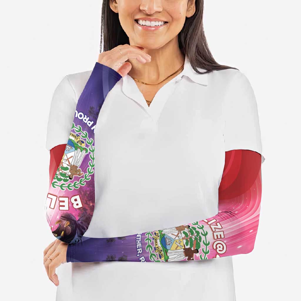 Belize 44th Independence Anniversary Arm Sleeves Stronger Together Rising Forever - Wonder Print Shop