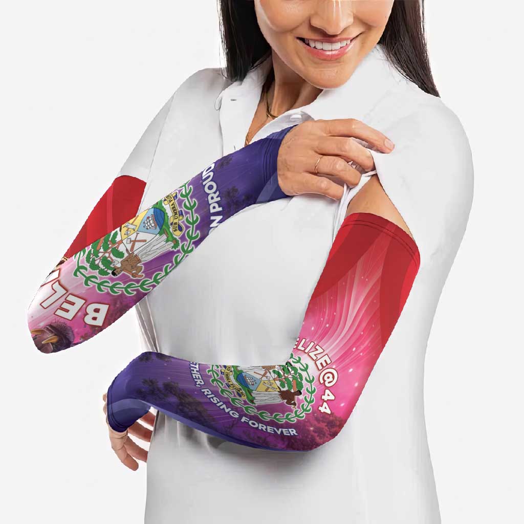 Belize 44th Independence Anniversary Arm Sleeves Stronger Together Rising Forever - Wonder Print Shop