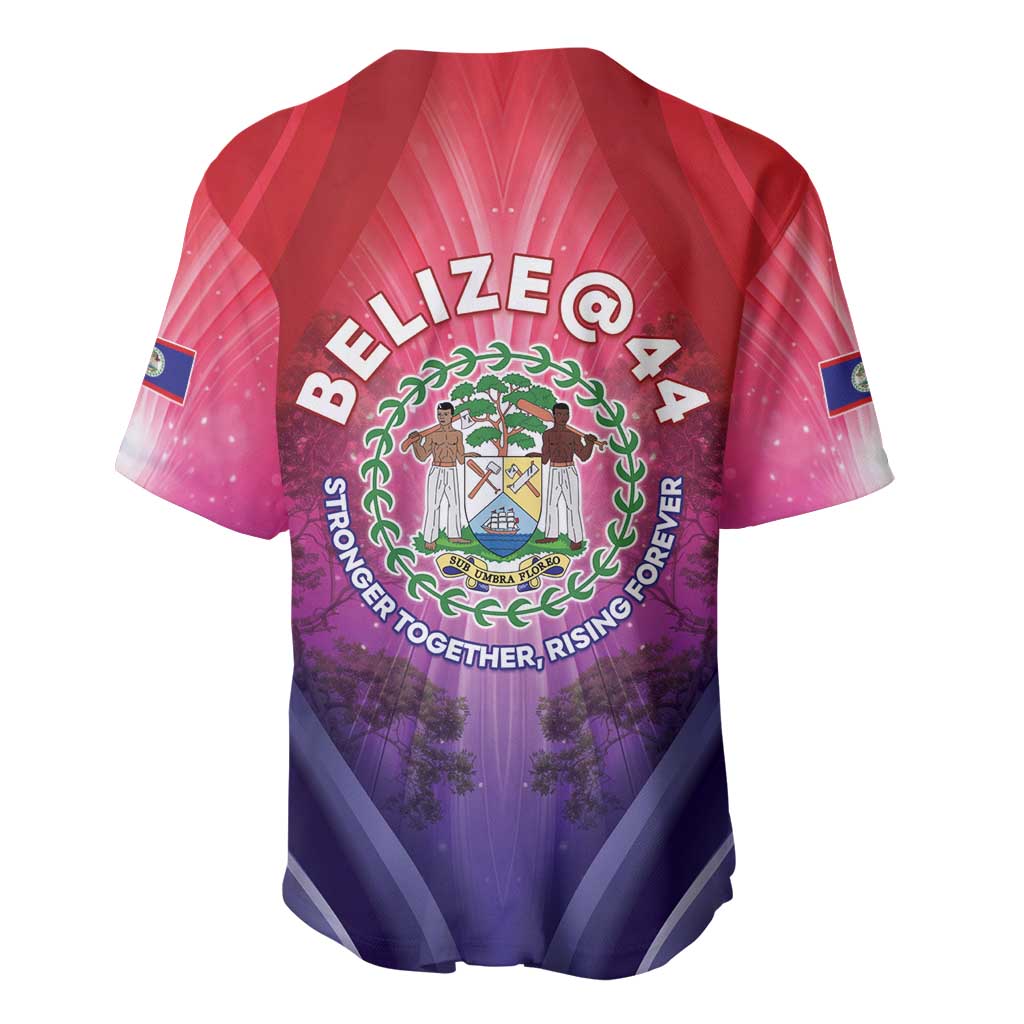 Belize 44th Independence Anniversary Baseball Jersey Stronger Together Rising Forever - Wonder Print Shop