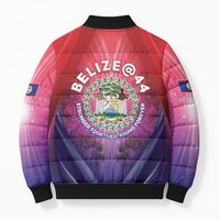 Belize 44th Independence Anniversary Bomber Puffer Jacket Stronger Together Rising Forever - Wonder Print Shop