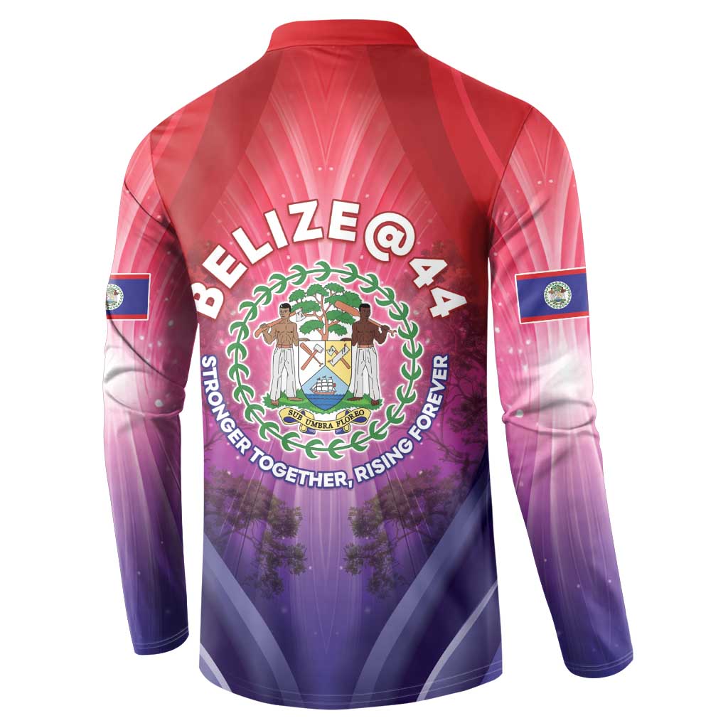 Belize 44th Independence Anniversary Button Sweatshirt Stronger Together Rising Forever - Wonder Print Shop