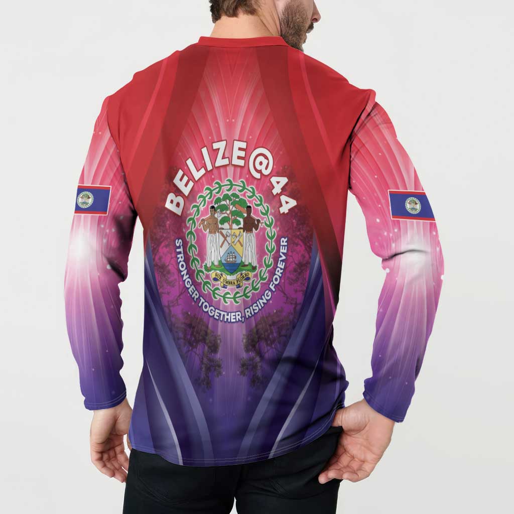 Belize 44th Independence Anniversary Button Sweatshirt Stronger Together Rising Forever - Wonder Print Shop