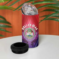 Belize 44th Independence Anniversary 4 in 1 Can Cooler Tumbler Stronger Together Rising Forever - Wonder Print Shop
