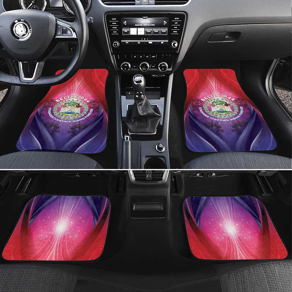 Belize 44th Independence Anniversary Car Mats Stronger Together Rising Forever - Wonder Print Shop