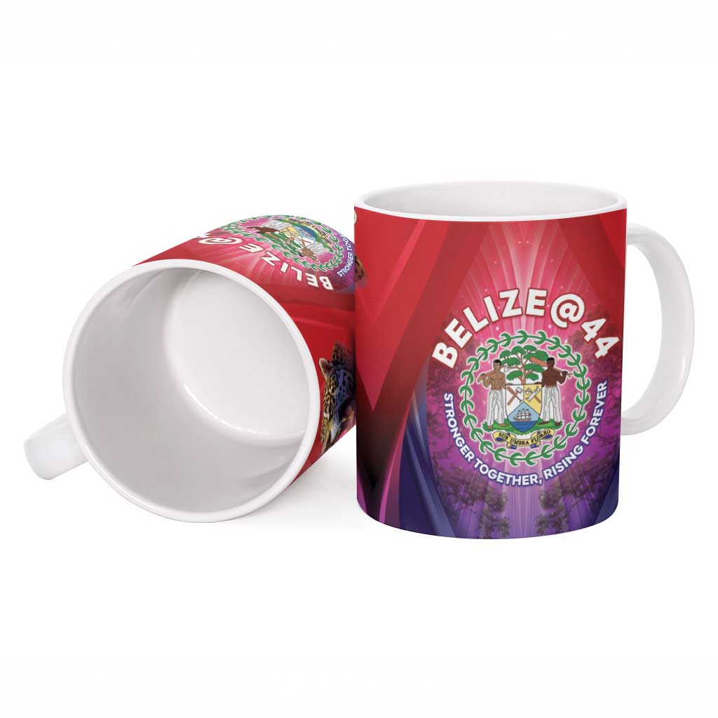 Belize 44th Independence Anniversary Ceramic Mug Stronger Together Rising Forever - Wonder Print Shop