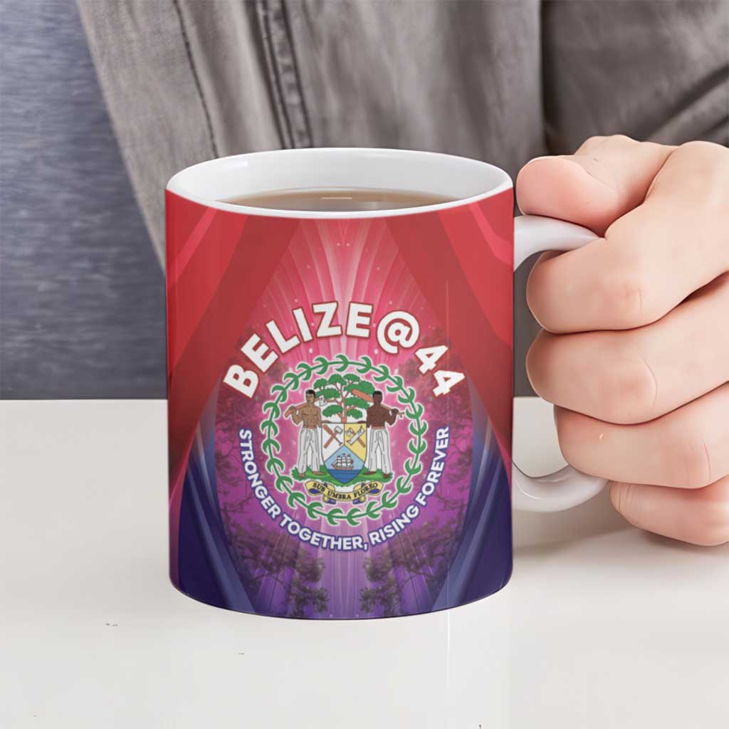 Belize 44th Independence Anniversary Ceramic Mug Stronger Together Rising Forever - Wonder Print Shop