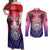 Belize 44th Independence Anniversary Couples Matching Off Shoulder Maxi Dress and Long Sleeve Button Shirt Stronger Together Rising Forever - Wonder Print Shop
