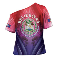 Belize 44th Independence Anniversary Cross Shoulder Shirt Stronger Together Rising Forever - Wonder Print Shop