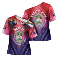 Belize 44th Independence Anniversary Cross Shoulder Shirt Stronger Together Rising Forever - Wonder Print Shop