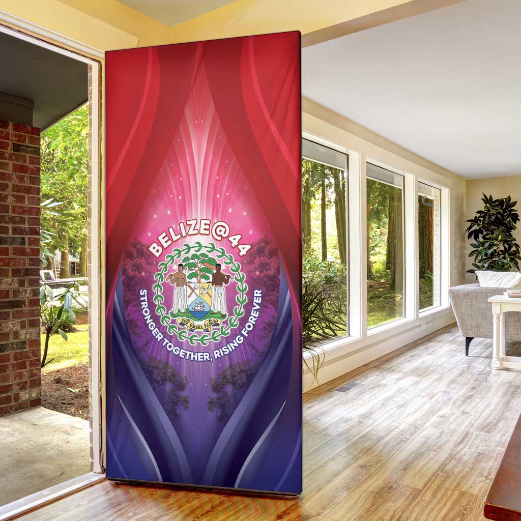 Belize 44th Independence Anniversary Door Cover Stronger Together Rising Forever - Wonder Print Shop