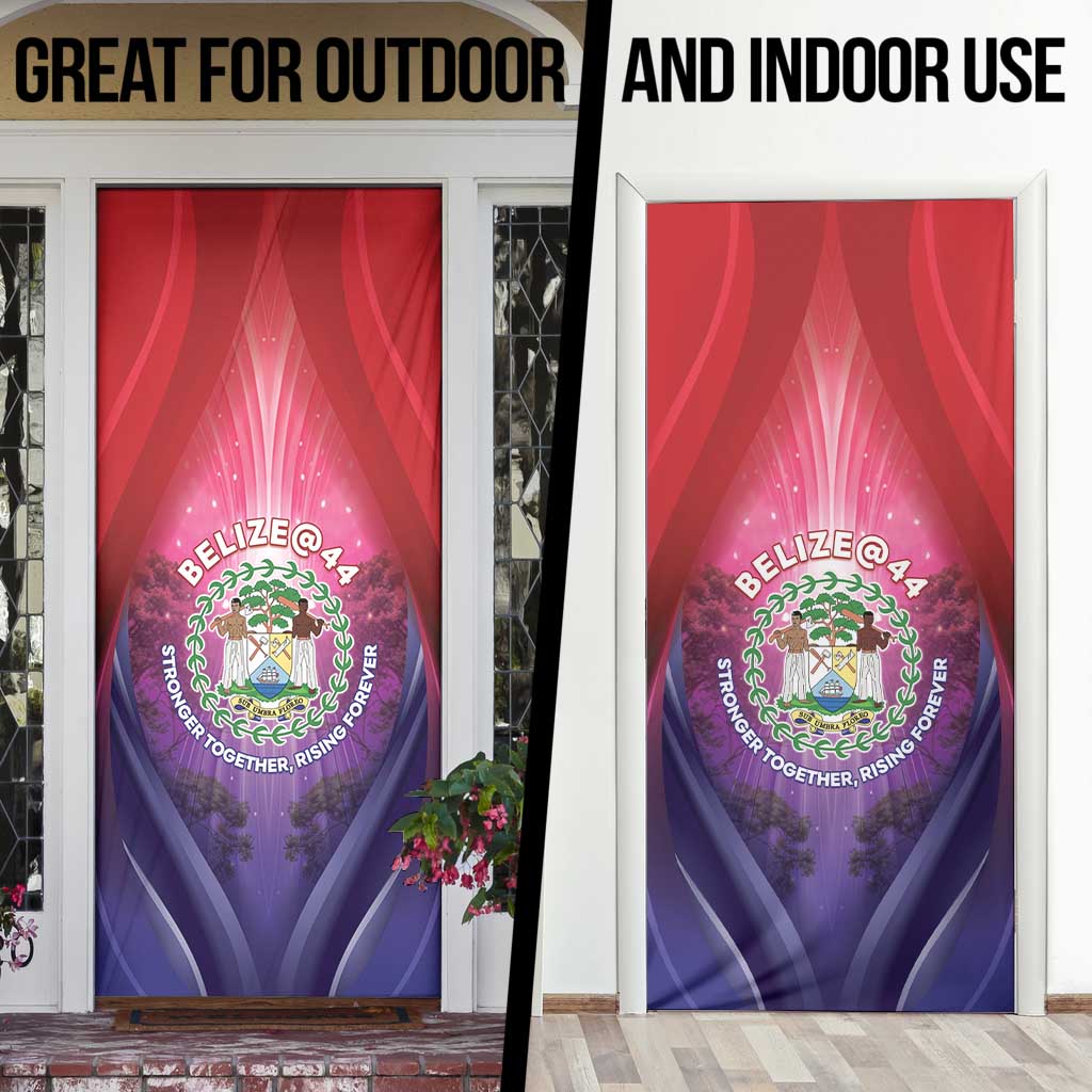 Belize 44th Independence Anniversary Door Cover Stronger Together Rising Forever - Wonder Print Shop