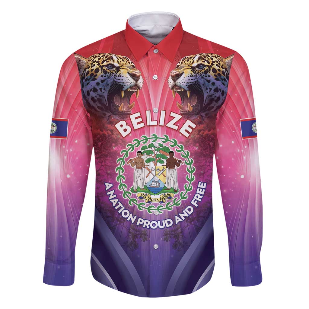 Belize 44th Independence Anniversary Family Matching Long Sleeve Bodycon Dress and Hawaiian Shirt Stronger Together Rising Forever - Wonder Print Shop