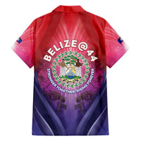 Belize 44th Independence Anniversary Family Matching Off The Shoulder Long Sleeve Dress and Hawaiian Shirt Stronger Together Rising Forever - Wonder Print Shop
