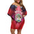 Belize 44th Independence Anniversary Family Matching Off Shoulder Short Dress and Hawaiian Shirt Stronger Together Rising Forever - Wonder Print Shop