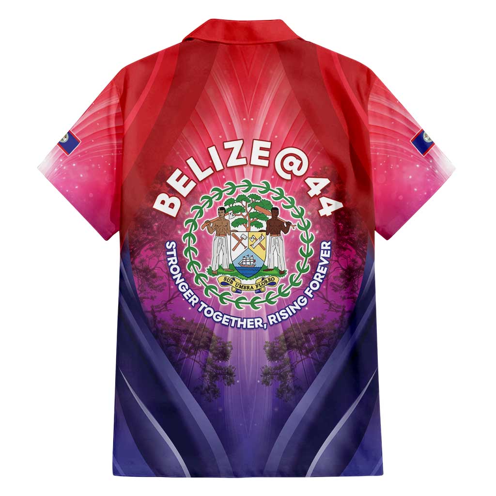 Belize 44th Independence Anniversary Family Matching Summer Maxi Dress and Hawaiian Shirt Stronger Together Rising Forever - Wonder Print Shop