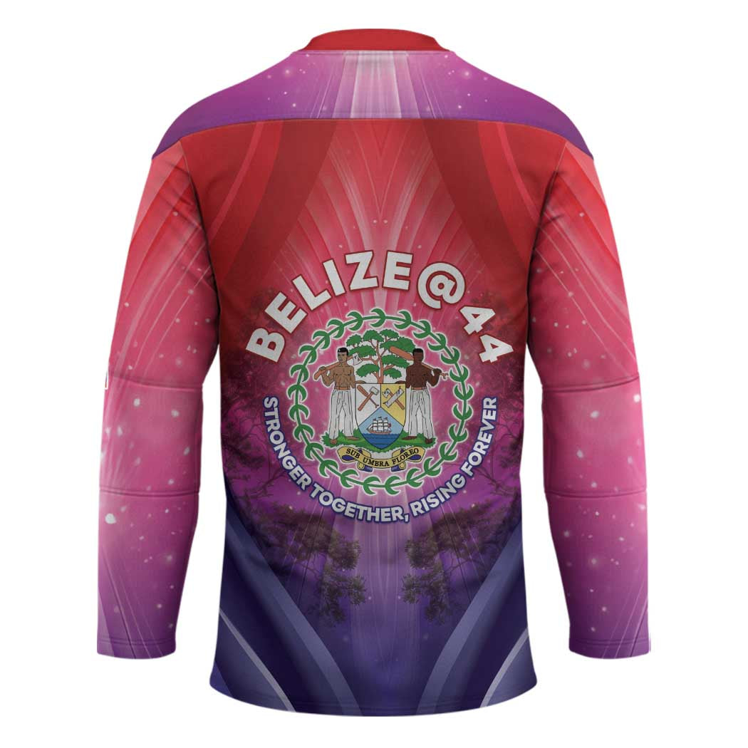 Belize 44th Independence Anniversary Hockey Jersey Stronger Together Rising Forever - Wonder Print Shop