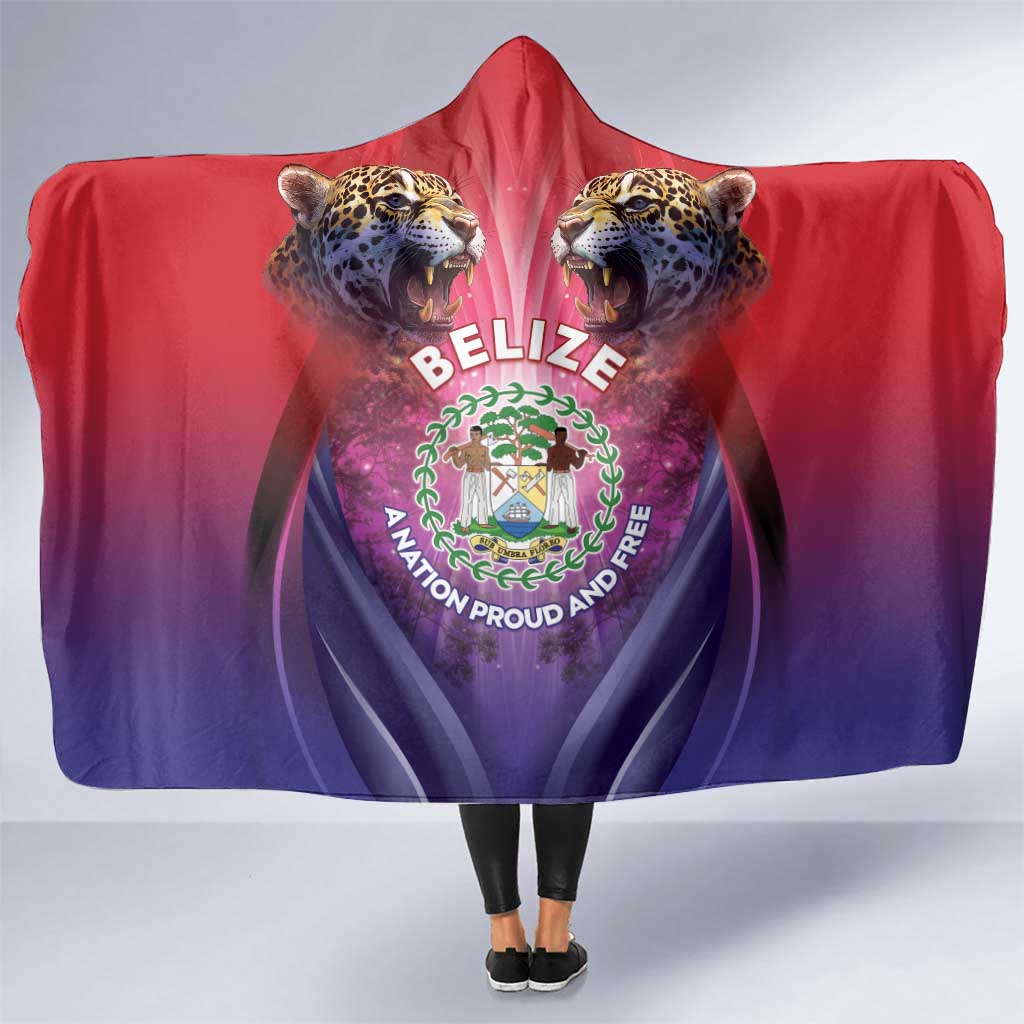 Belize 44th Independence Anniversary Hooded Blanket Stronger Together Rising Forever - Wonder Print Shop