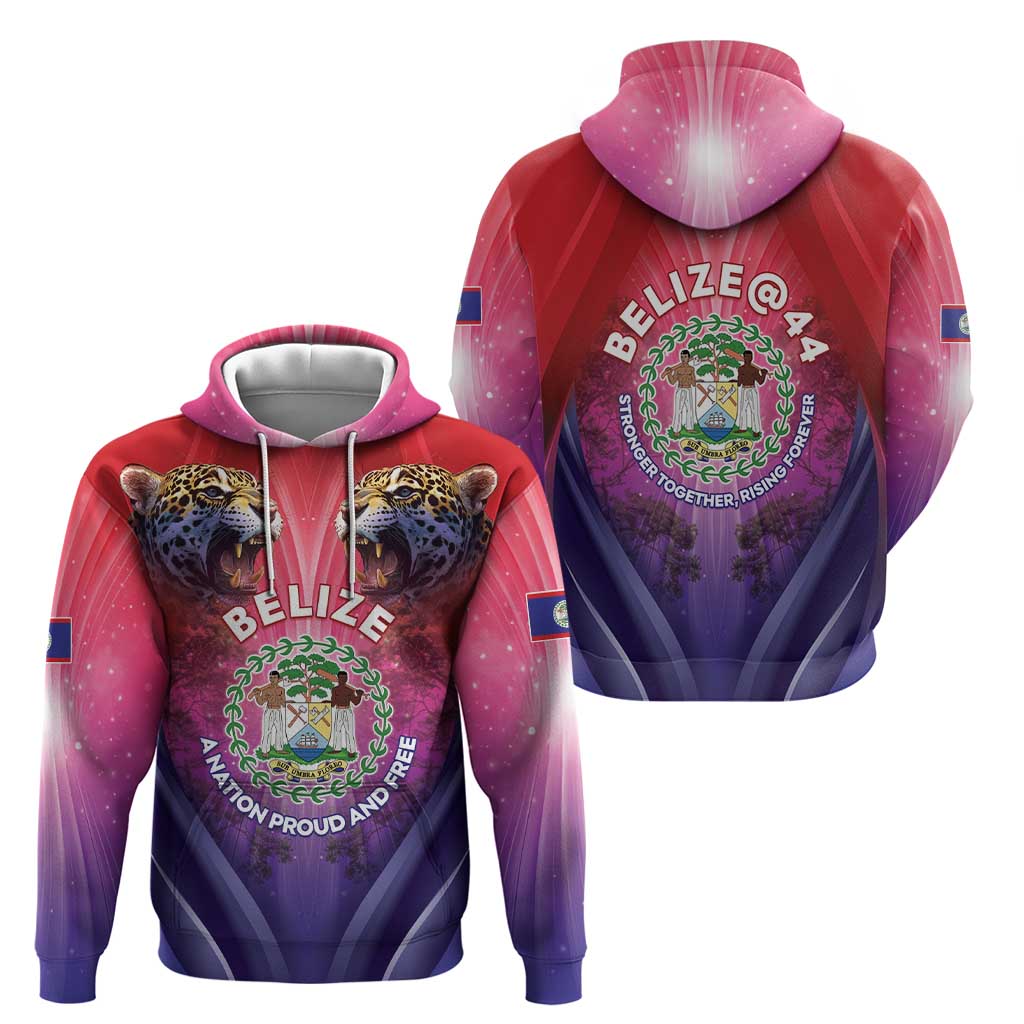 Belize 44th Independence Anniversary Hoodie Stronger Together Rising Forever - Wonder Print Shop
