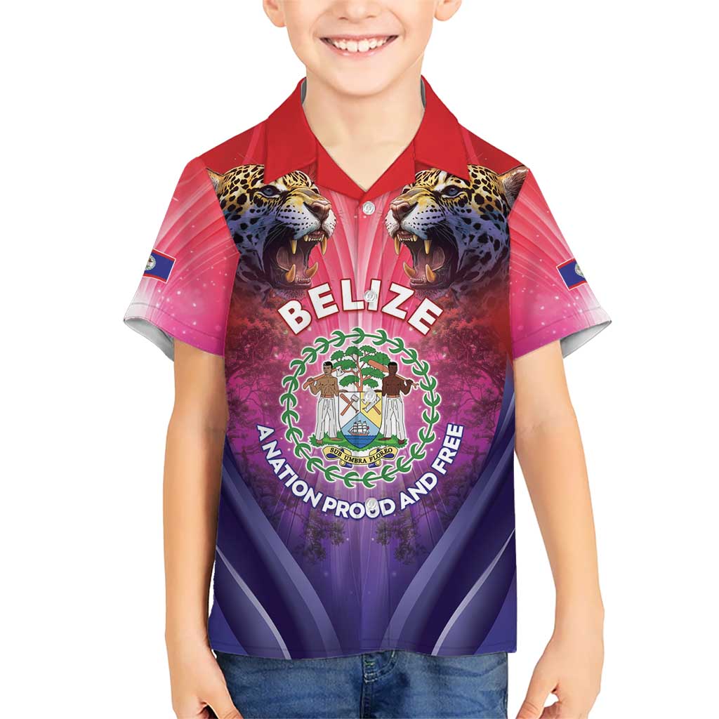 Belize 44th Independence Anniversary Kid Hawaiian Shirt Stronger Together Rising Forever - Wonder Print Shop