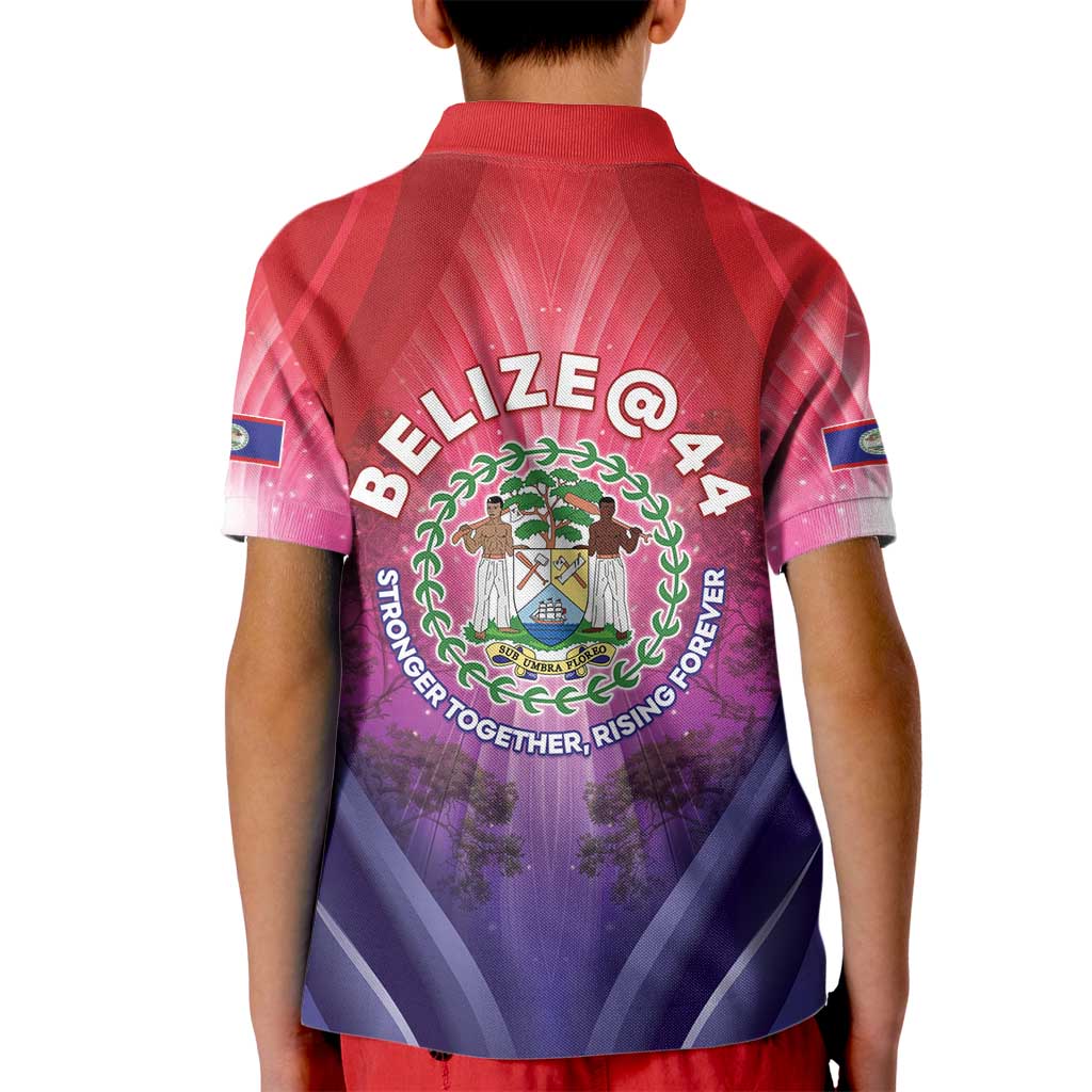 Belize 44th Independence Anniversary Kid Polo Shirt Stronger Together Rising Forever - Wonder Print Shop