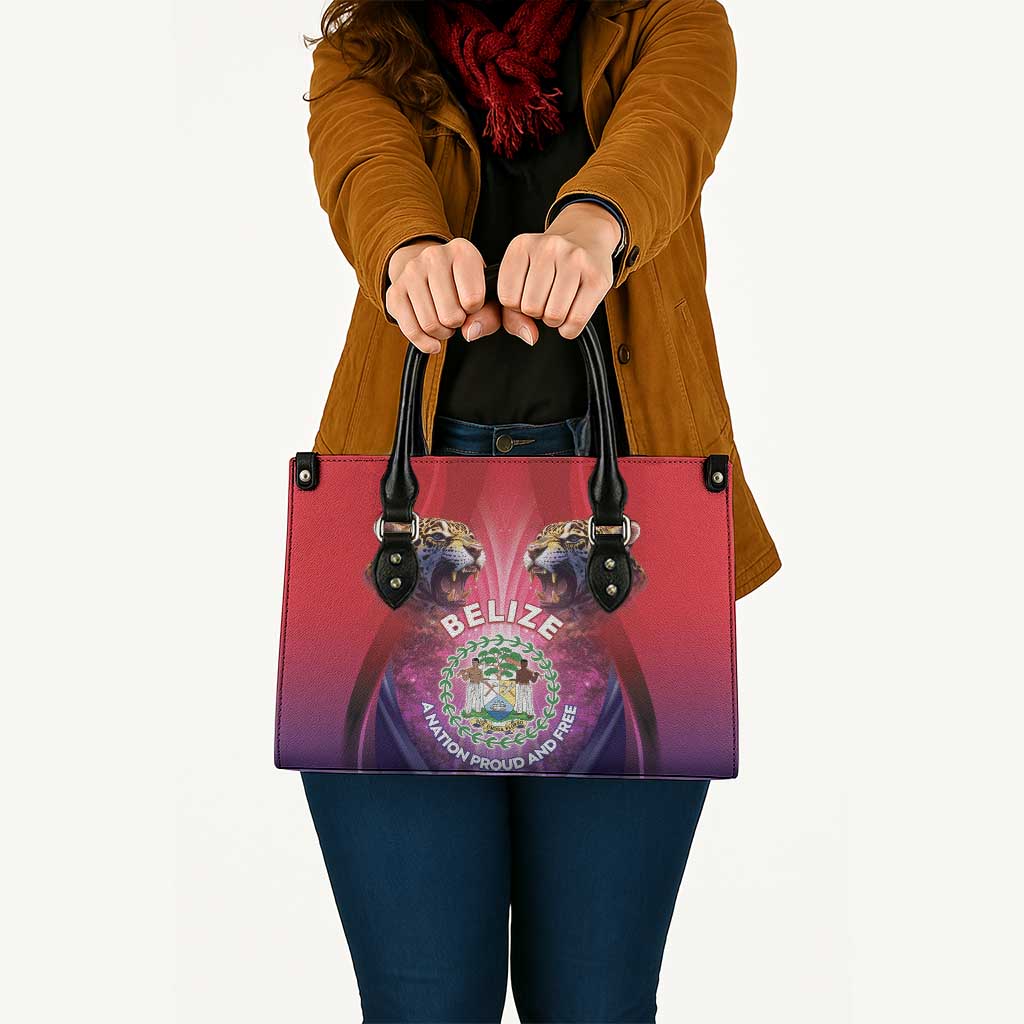 Belize 44th Independence Anniversary Leather Bag Stronger Together Rising Forever - Wonder Print Shop