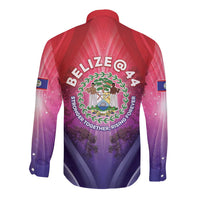 Belize 44th Independence Anniversary Long Sleeve Button Shirt Stronger Together Rising Forever - Wonder Print Shop