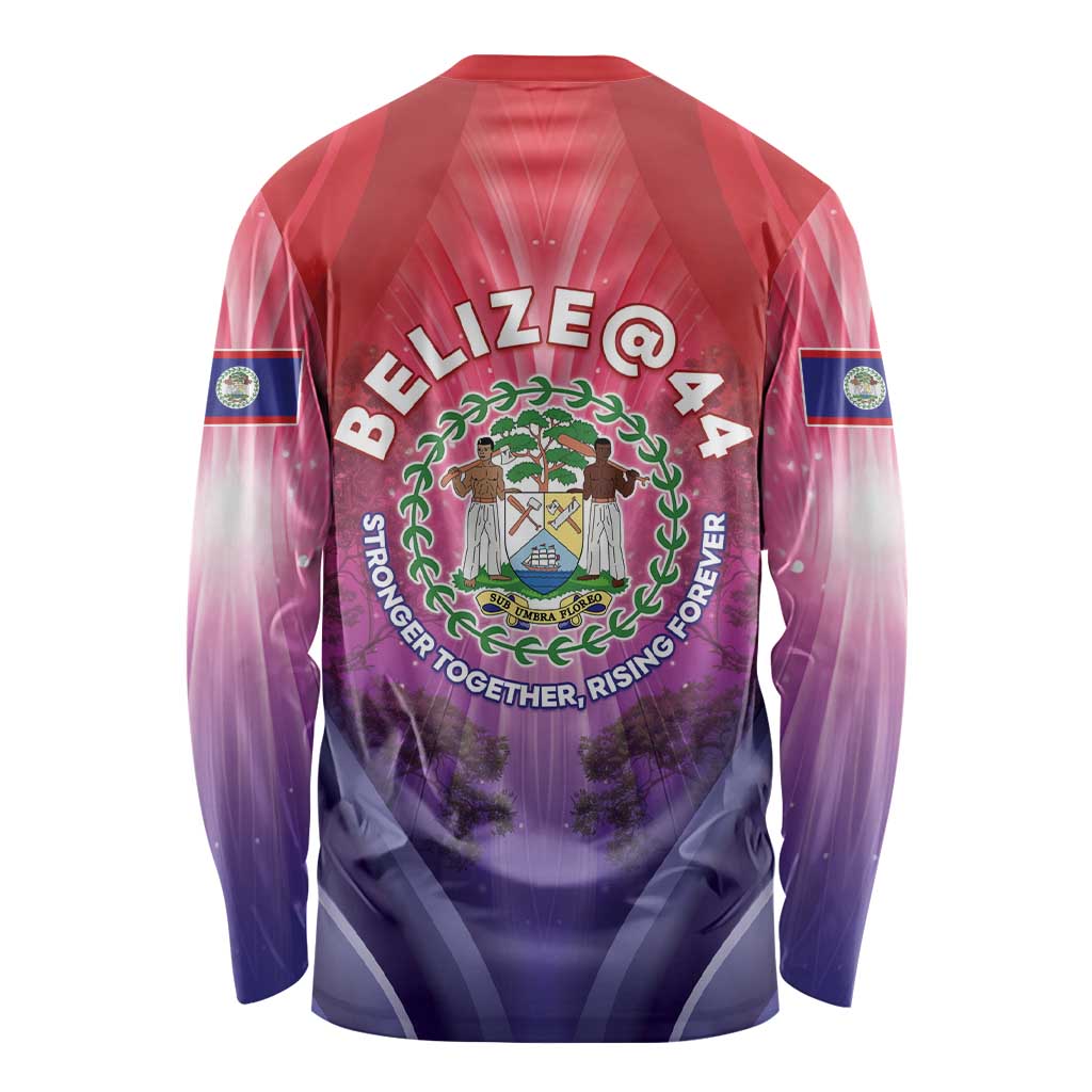 Belize 44th Independence Anniversary Long Sleeve Shirt Stronger Together Rising Forever - Wonder Print Shop