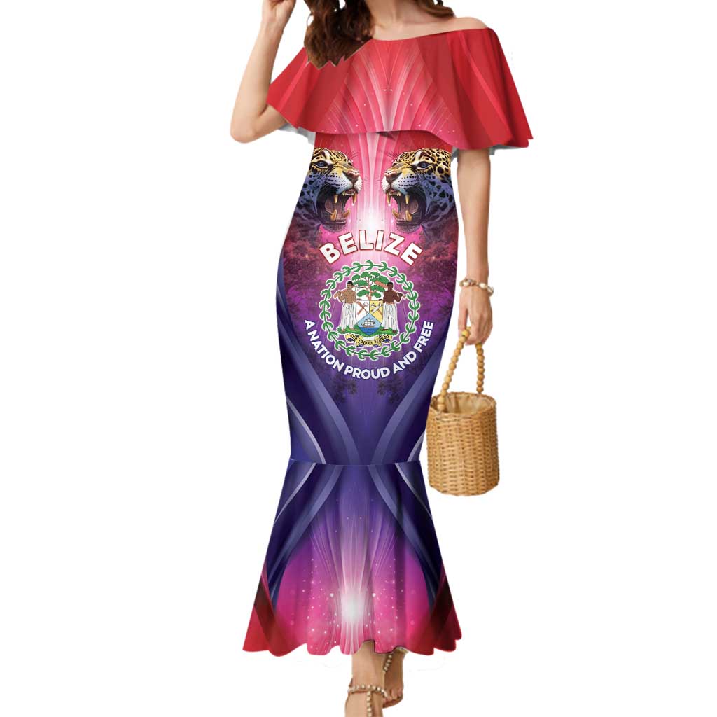 Belize 44th Independence Anniversary Mermaid Dress Stronger Together Rising Forever - Wonder Print Shop