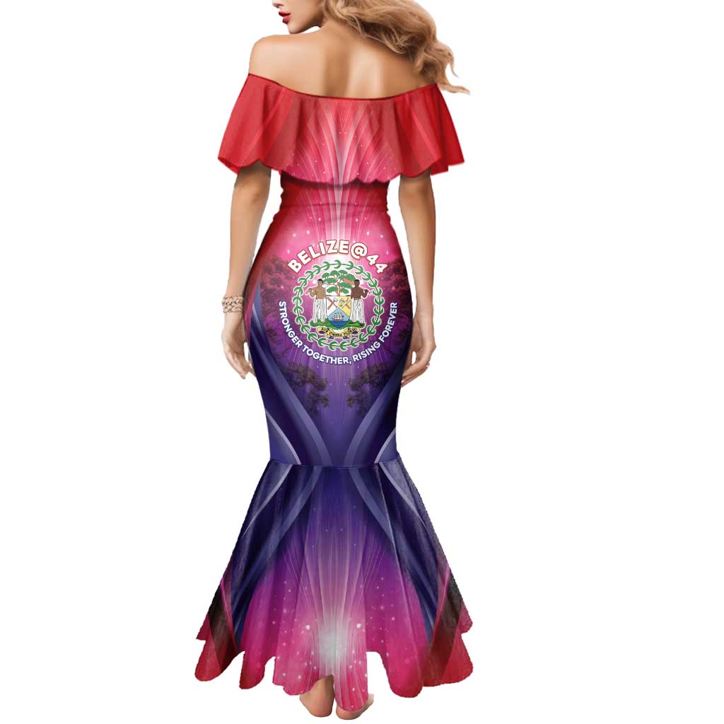 Belize 44th Independence Anniversary Mermaid Dress Stronger Together Rising Forever - Wonder Print Shop