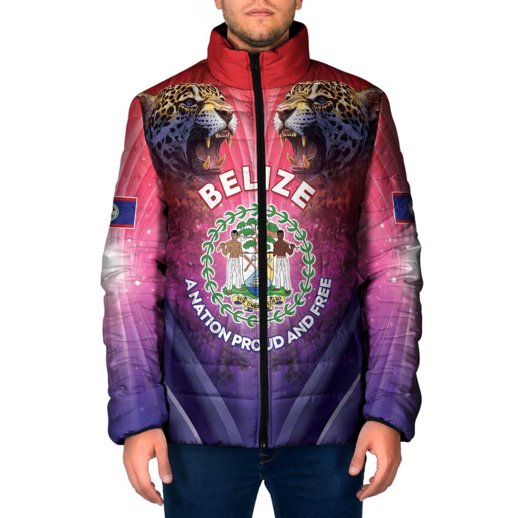 Belize 44th Independence Anniversary Padded Jacket Stronger Together Rising Forever - Wonder Print Shop