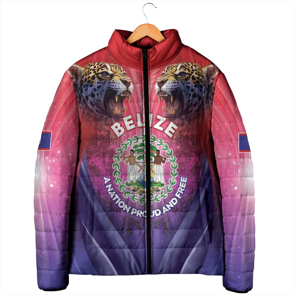 Belize 44th Independence Anniversary Padded Jacket Stronger Together Rising Forever - Wonder Print Shop
