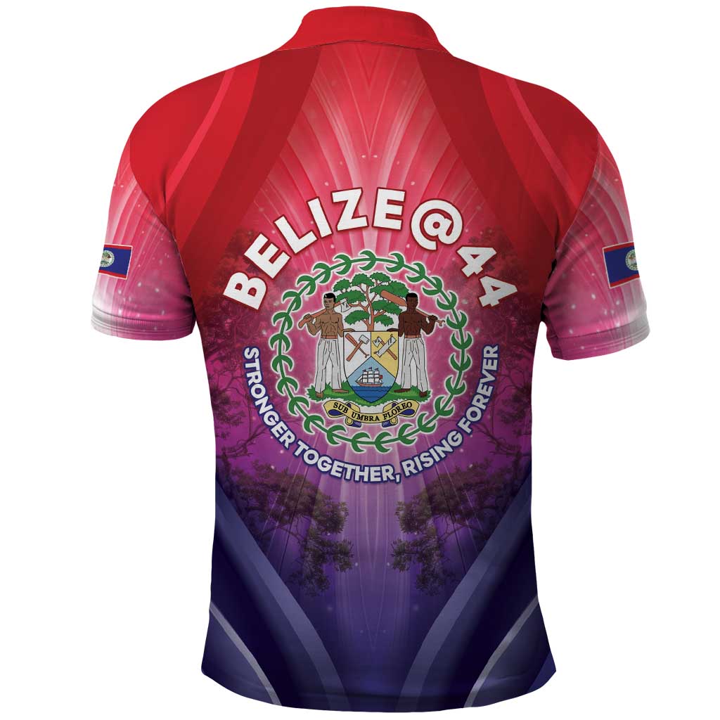 Belize 44th Independence Anniversary Polo Shirt Stronger Together Rising Forever - Wonder Print Shop