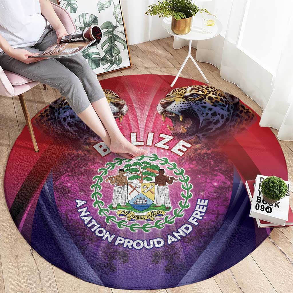 Belize 44th Independence Anniversary Round Carpet Stronger Together Rising Forever - Wonder Print Shop
