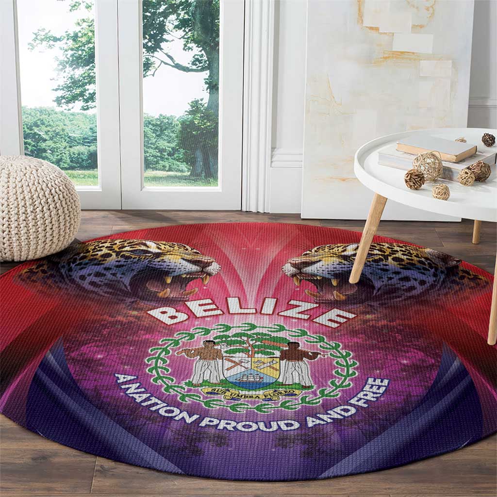 Belize 44th Independence Anniversary Round Carpet Stronger Together Rising Forever - Wonder Print Shop