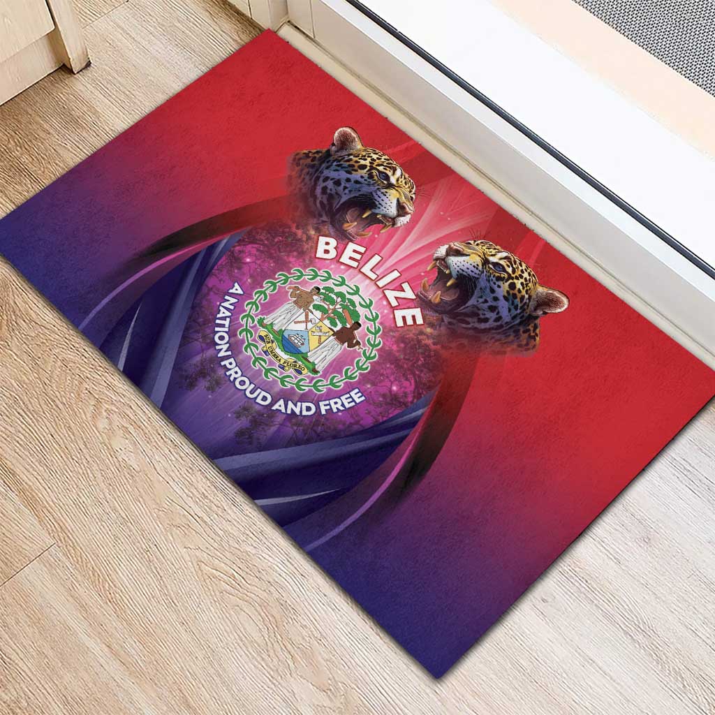 Belize 44th Independence Anniversary Rubber Doormat Stronger Together Rising Forever - Wonder Print Shop