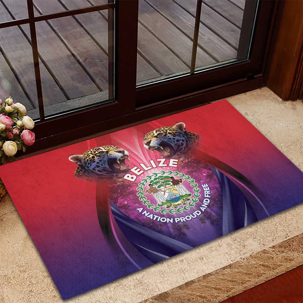 Belize 44th Independence Anniversary Rubber Doormat Stronger Together Rising Forever - Wonder Print Shop