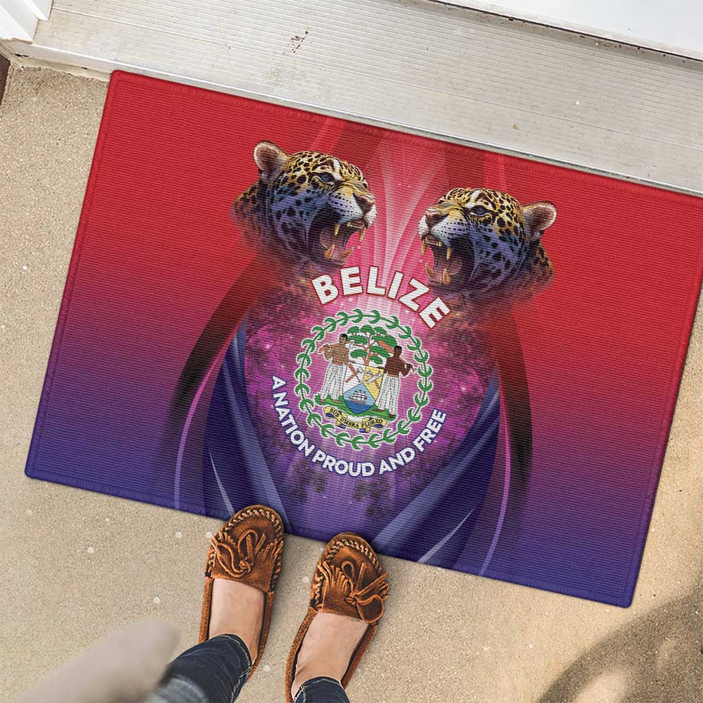 Belize 44th Independence Anniversary Rubber Doormat Stronger Together Rising Forever - Wonder Print Shop