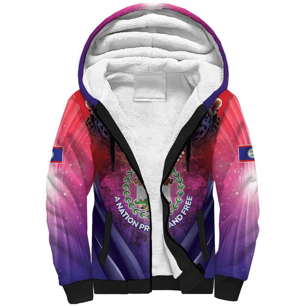 Belize 44th Independence Anniversary Sherpa Hoodie Stronger Together Rising Forever - Wonder Print Shop