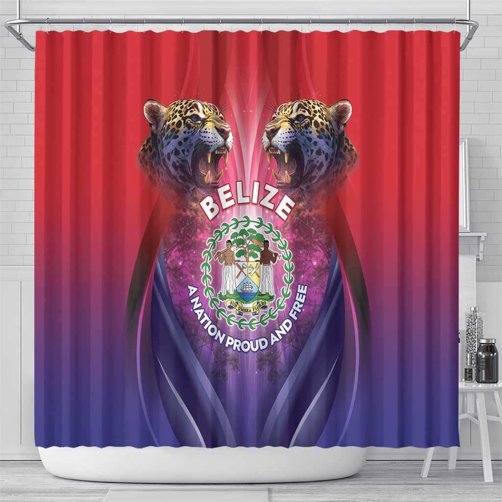 Belize 44th Independence Anniversary Shower Curtain Stronger Together Rising Forever - Wonder Print Shop