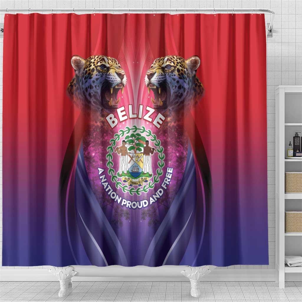 Belize 44th Independence Anniversary Shower Curtain Stronger Together Rising Forever - Wonder Print Shop