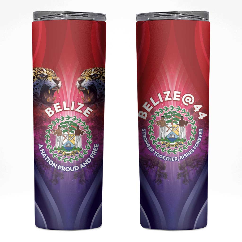 Belize 44th Independence Anniversary Skinny Tumbler Stronger Together Rising Forever - Wonder Print Shop