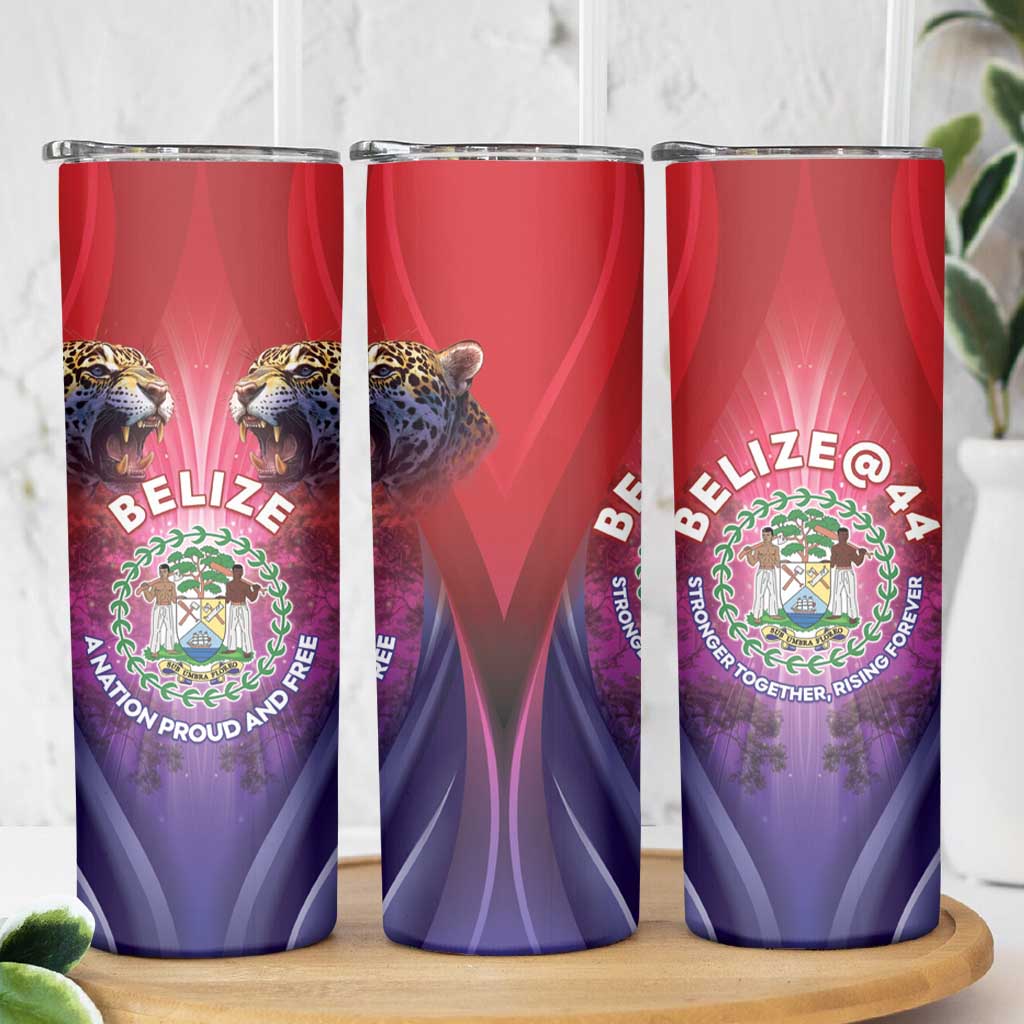 Belize 44th Independence Anniversary Skinny Tumbler Stronger Together Rising Forever - Wonder Print Shop