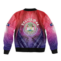Belize 44th Independence Anniversary Sleeve Zip Bomber Jacket Stronger Together Rising Forever - Wonder Print Shop