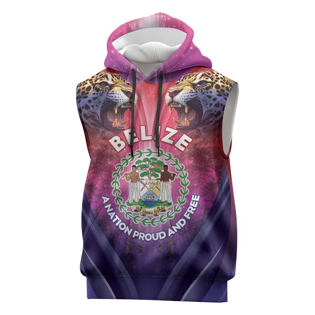 Belize 44th Independence Anniversary Sleeveless Hoodie Stronger Together Rising Forever - Wonder Print Shop