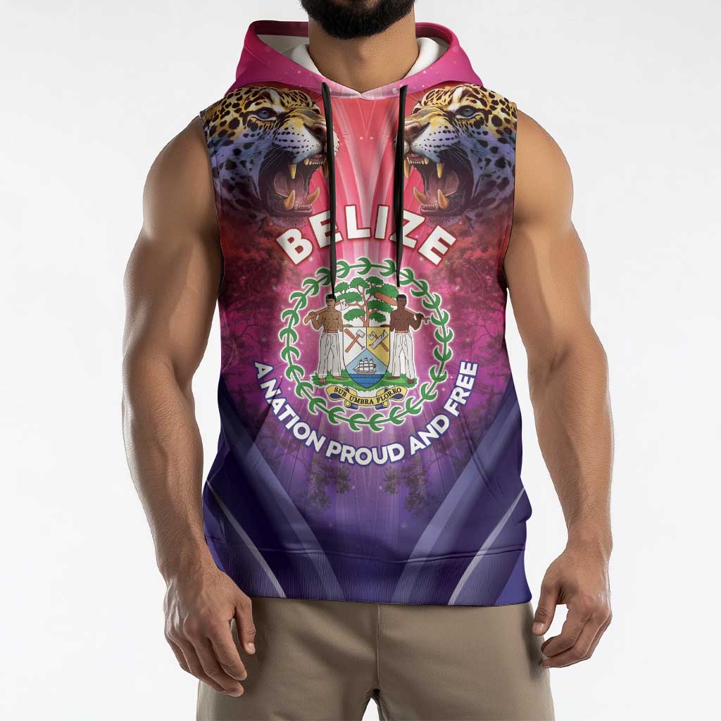 Belize 44th Independence Anniversary Sleeveless Hoodie Stronger Together Rising Forever - Wonder Print Shop